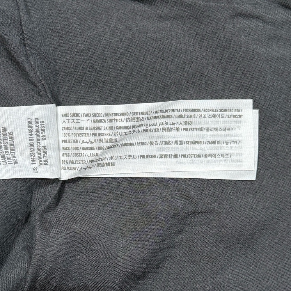 Abercrombie & Fitch Women's Dark Gray Vegan Suede Moto Jacket. Size XS - Picture 8 of 8